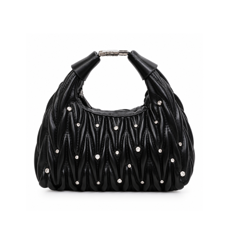 Crystal Pleat Women’s Shoulder Bag