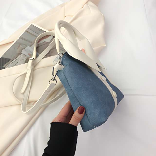 Unique Plaid Collar Style Mini Handbag