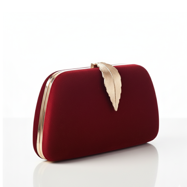 Velvet Leaf Charm Clutch