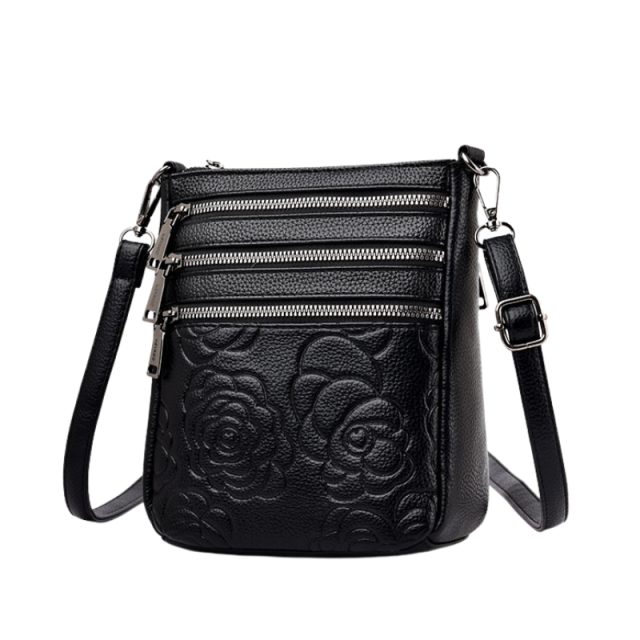 Floral Embossed Crossbody Bag