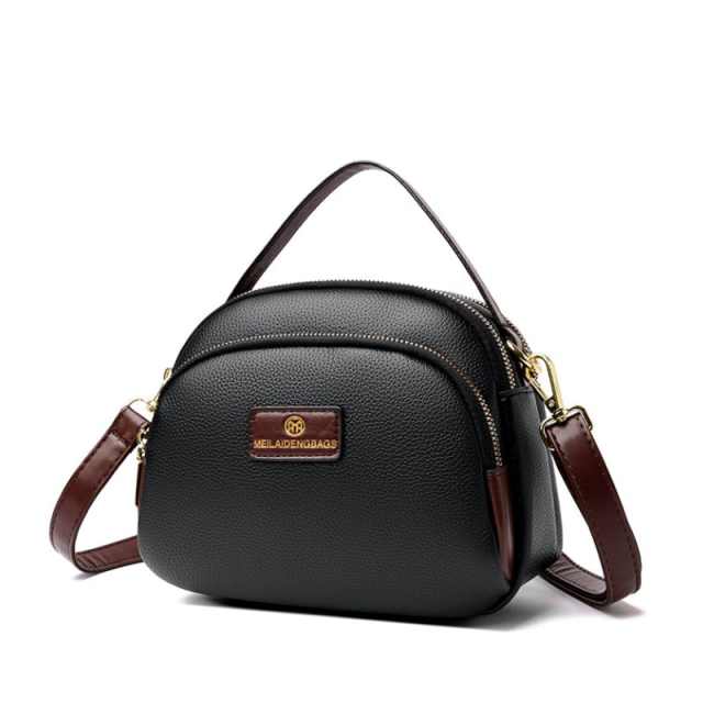 Elegant Multi Zip Premium Textured Handbag