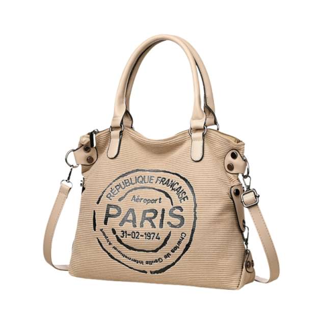 Printed Corduroy Retro Handbag