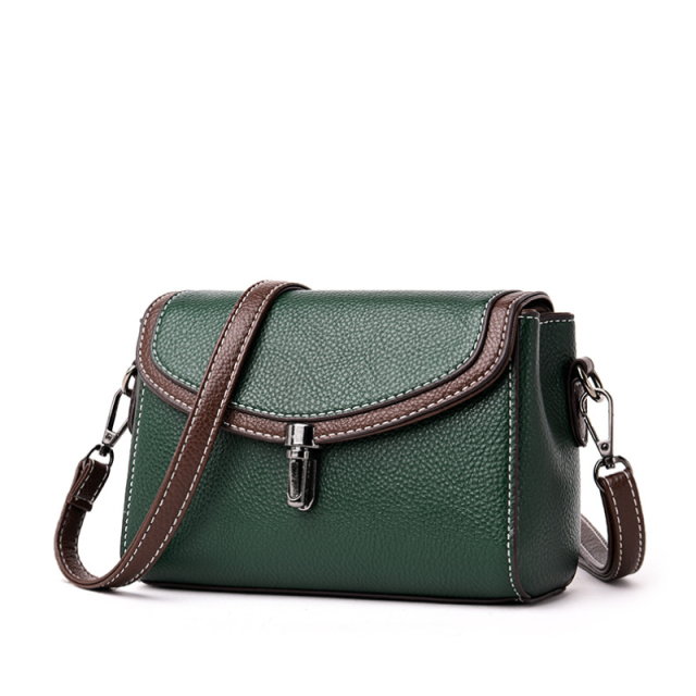 Verona Emerald Leather Crossbody Bag