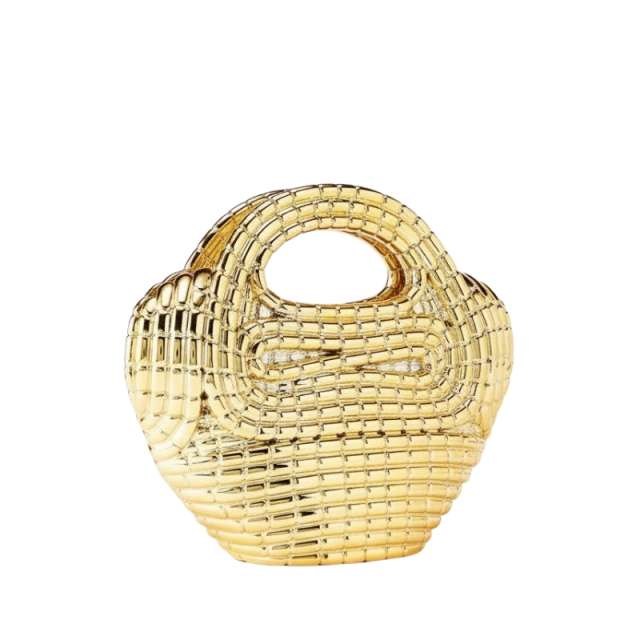 Women's Metallic Woven Clutch