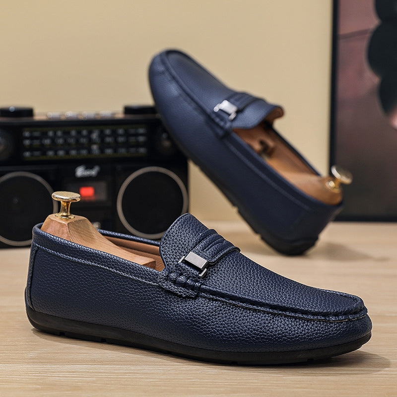Men's Professional Textured Pebble Grain Loafers