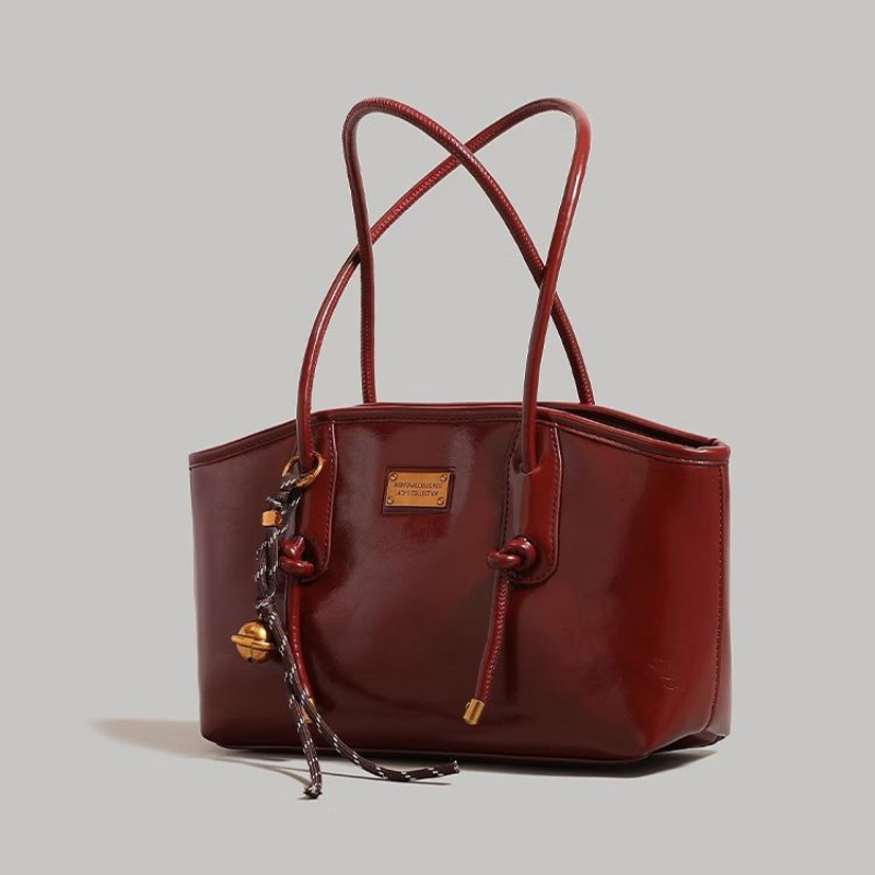 Retro Knot Bell Charm Shoulder Bag