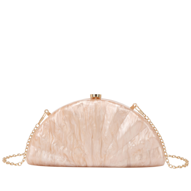 Iridescent Arc Clutch Bag