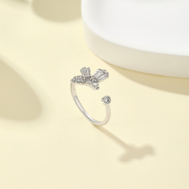 Full Diamond Butterfly Ring