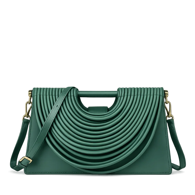 Women's Sculptural Ribbed Handbag