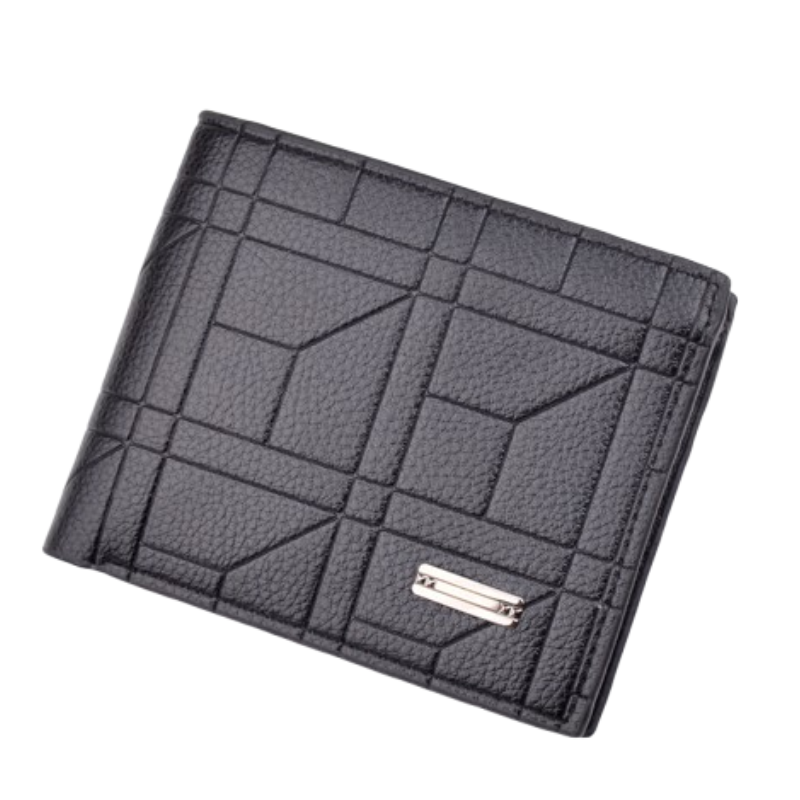 Large Capacity Men's Fashion Plaid  Wallet