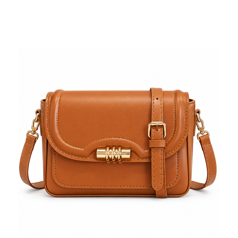 Luxe Gold Lock Crossbody Bag