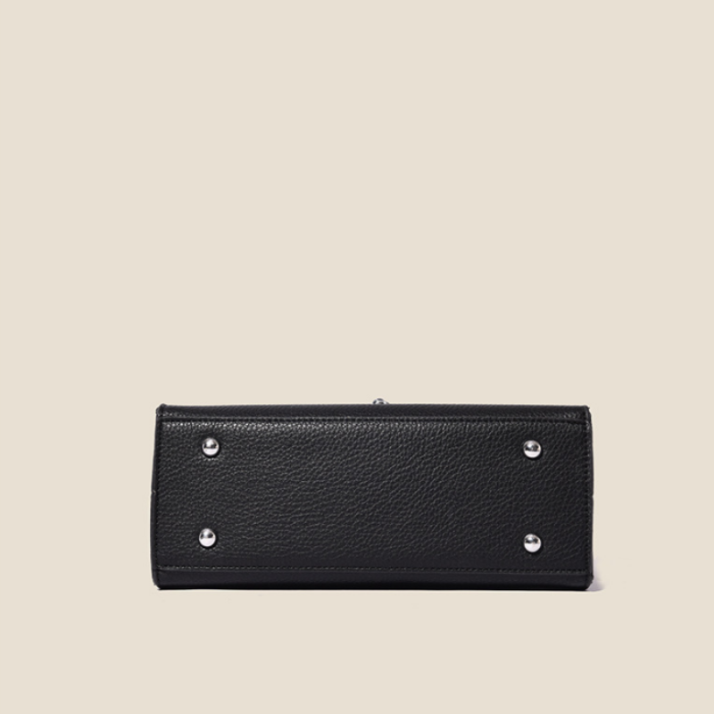 Luxe Lock Structured Handbag