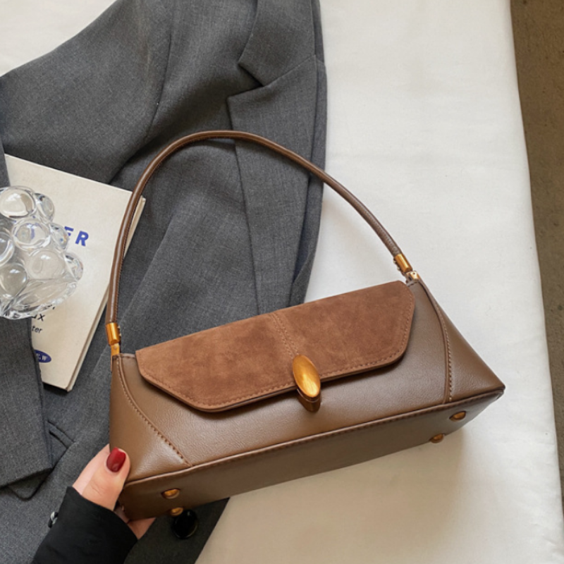 Retro Suede Shoulder Bag