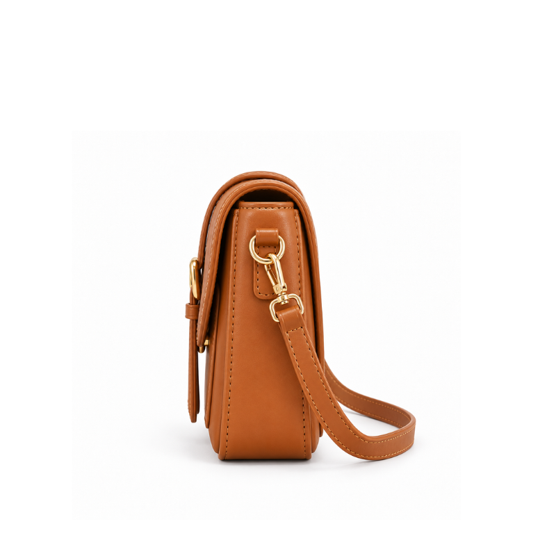 Luxe Gold Lock Crossbody Bag