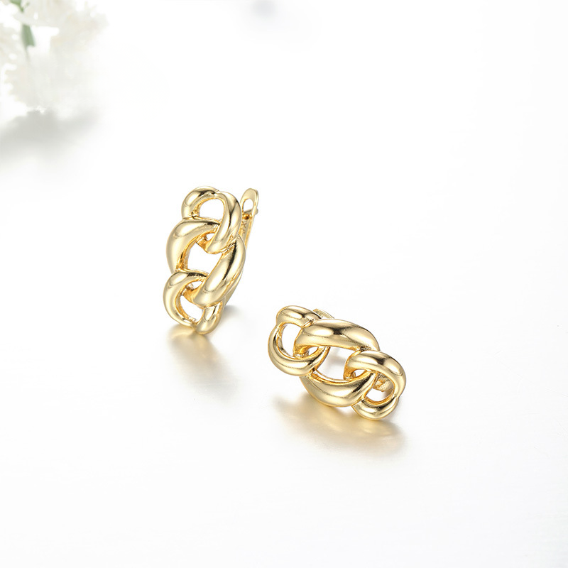 Aurelia Gold Cuban Chain Earrings