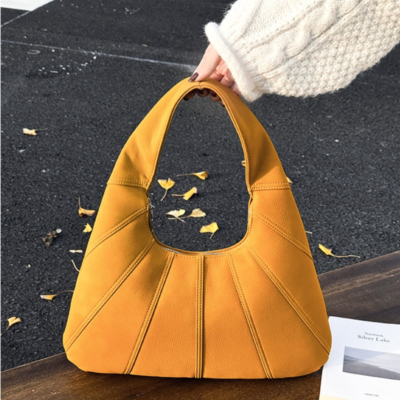 Women's Sculpted Panelled Hobo Shoulder Bag