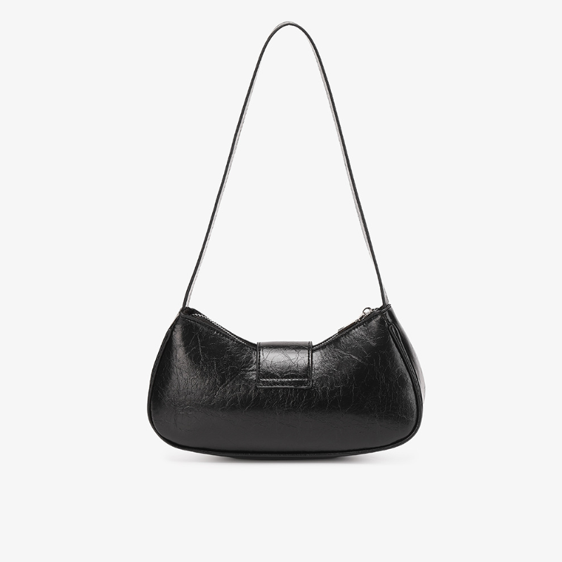 Women's Curved Baguette Shoulder Bag