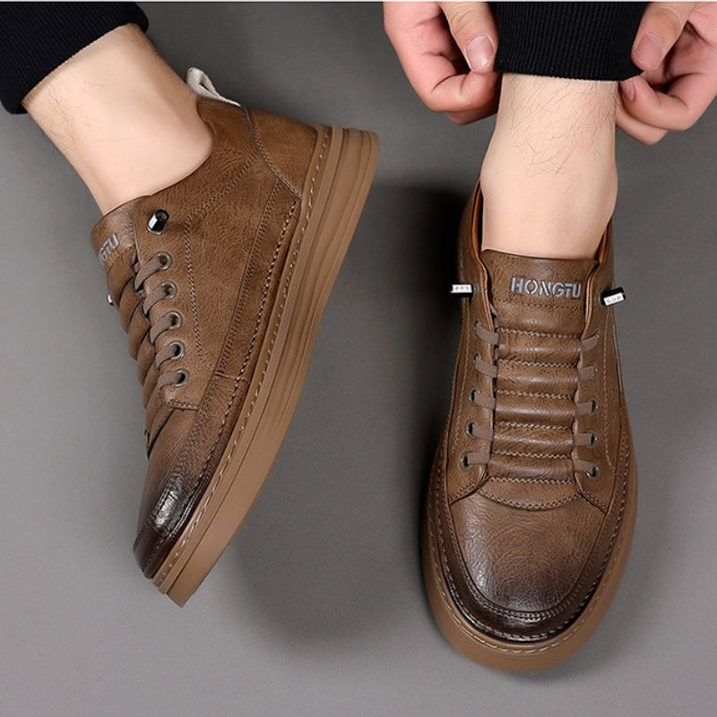 Men's Premium Textured Leather Sneakers