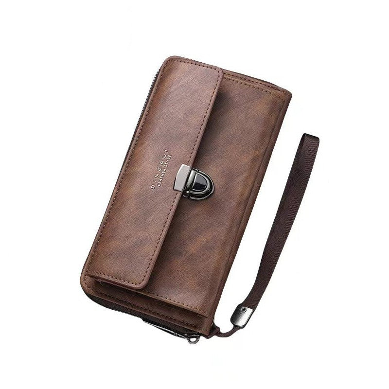 Men’s Large Capacity Wallet With Zipper And Card Slots