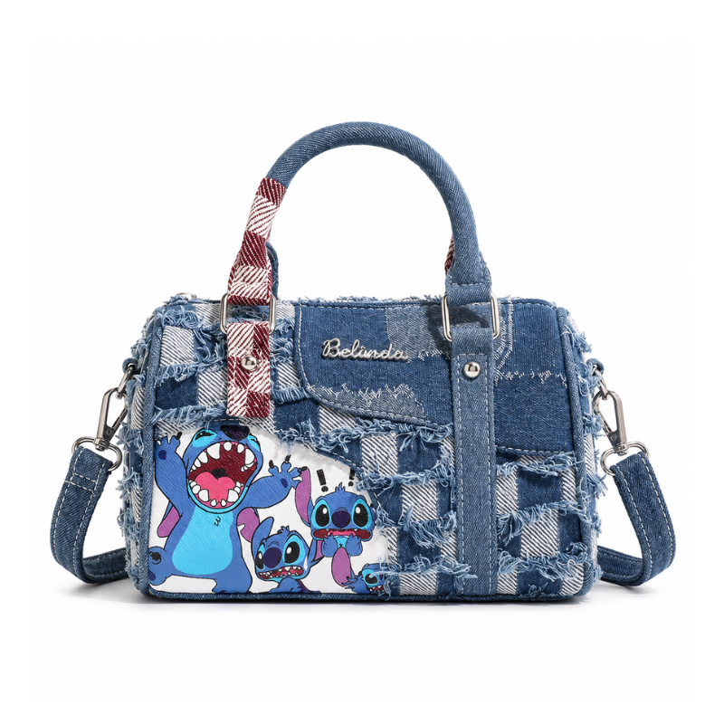Denim Patchwork Stitch Handbag