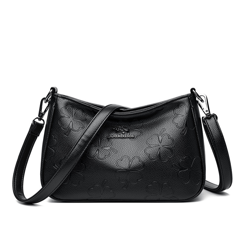 Floral Embossed Shoulder Bag