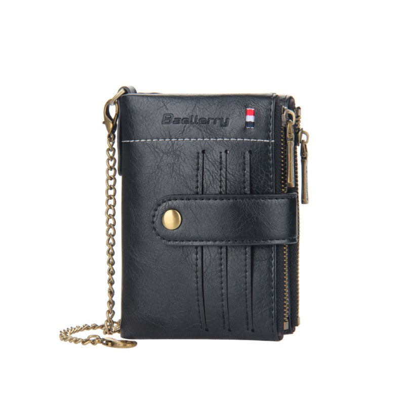 Retro Vertical Zipper Wallet