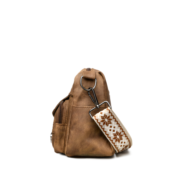 Retro Style Vintage Multi Pocket Shoulder Bag