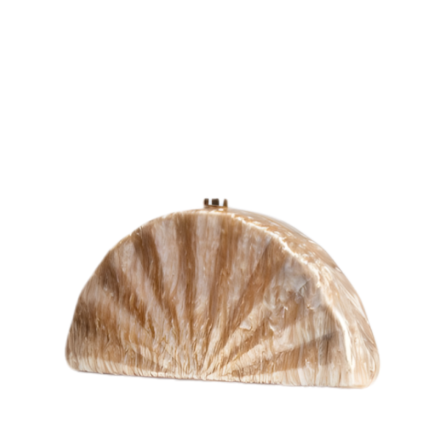 Iridescent Arc Clutch Bag