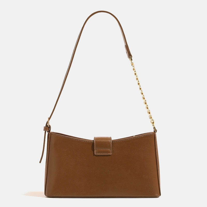 Women's Sleek Shoulder Bag with Chain Detail