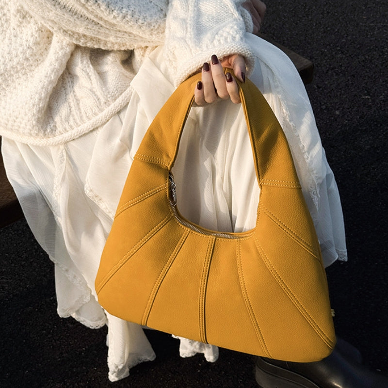 Women's Sculpted Panelled Hobo Shoulder Bag