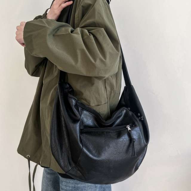 Premium Finish Leather Look Shoulder Bag