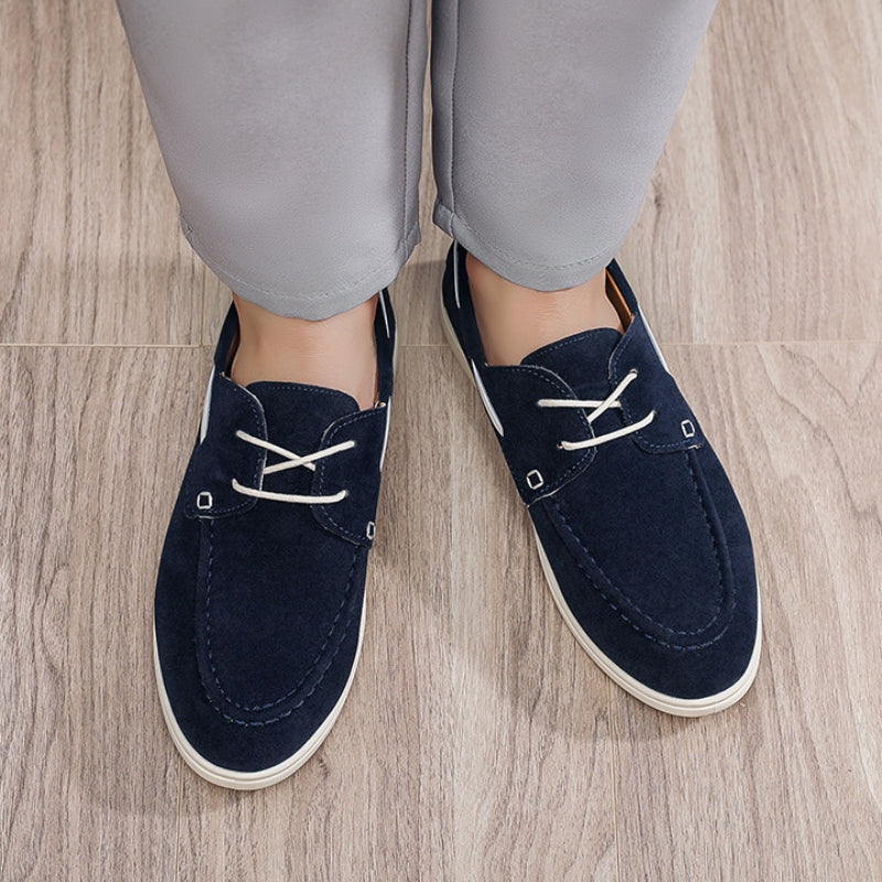 Men's Nautical Suede Slip-On Loafers