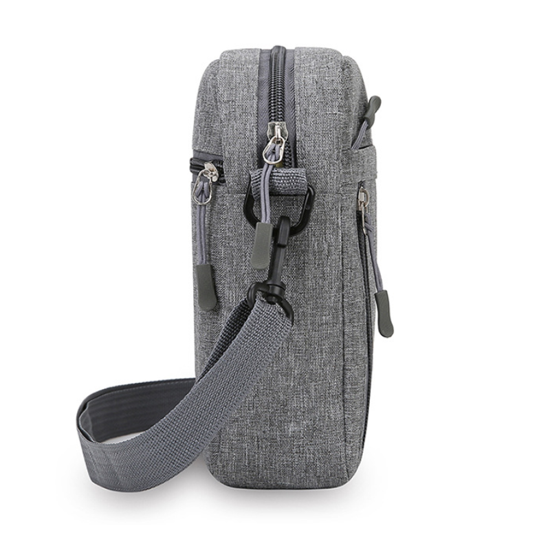 Men's Slim Dual-Zip Everyday Crossbody Bag