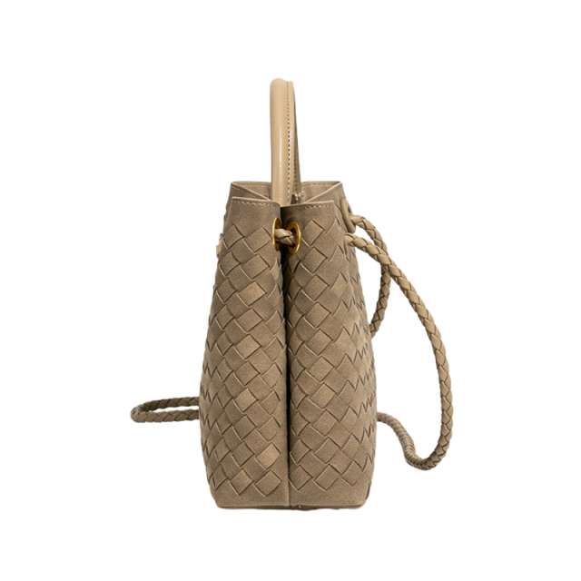 Retro Suede Woven Handbag