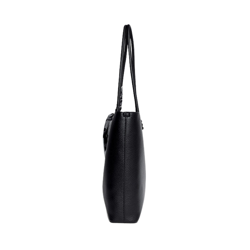 Graceful Scarf-Accent Vegan Shoulder Bag