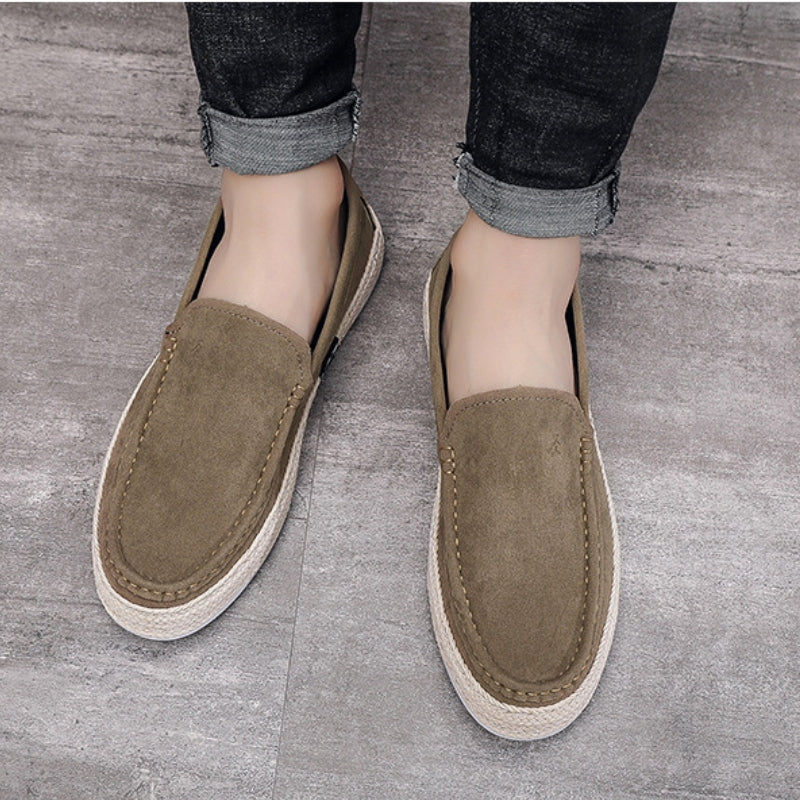Men's Professional Braided-Sole Canvas Loafers