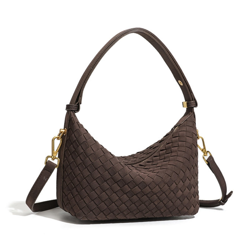 Women's Chic Intricate Woven Accent Handbag