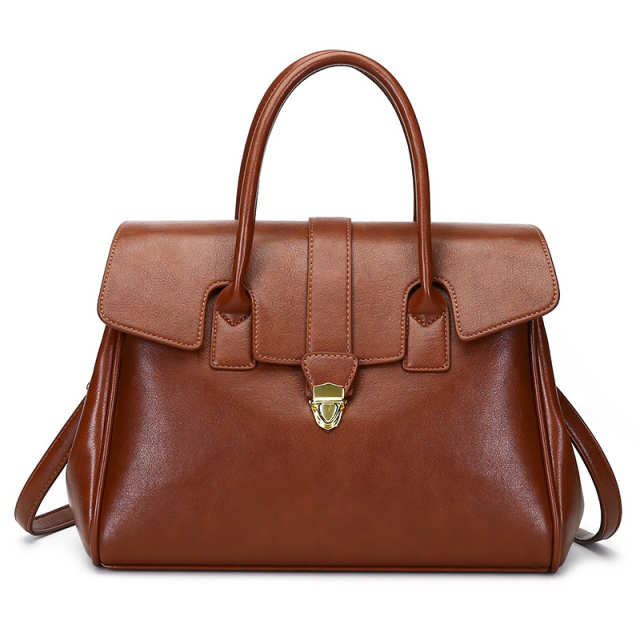 Retro Leather Large Capacity Handbag