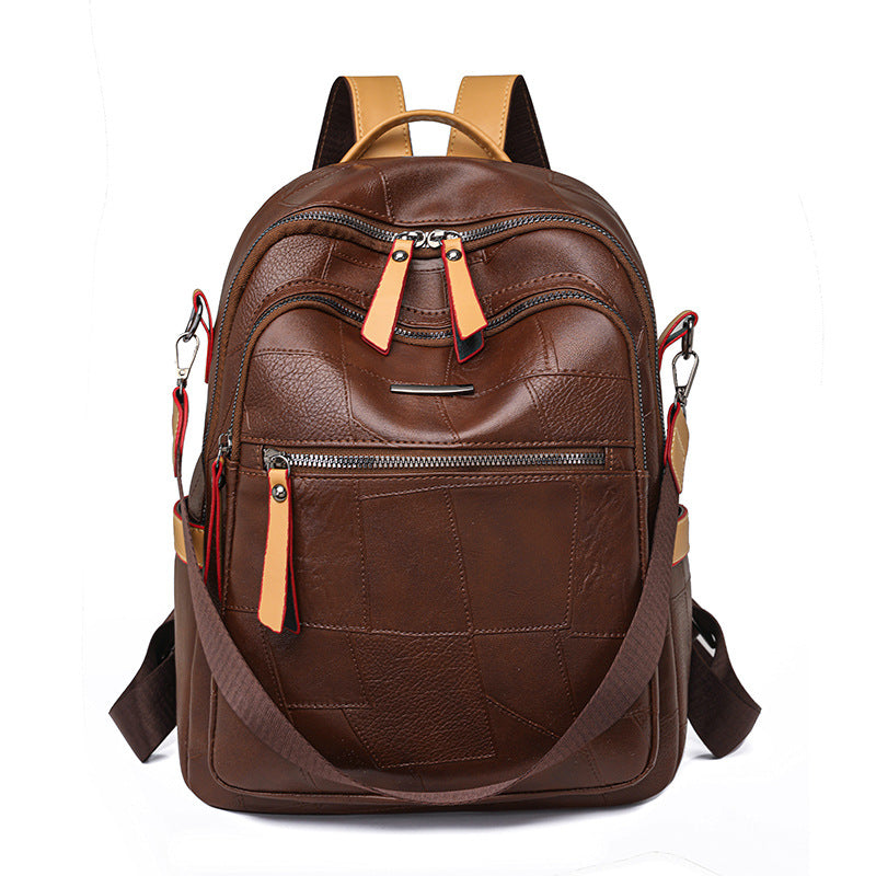 Color Block Chic Women's Fashion Backpack