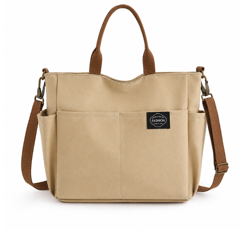 Mila Canvas Carryall Tote Bag