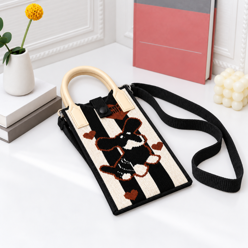 Cute Knit Mini Crossbody Phone Bag
