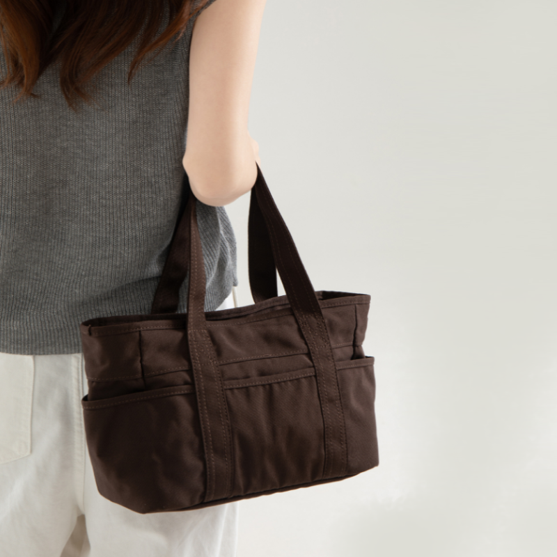 Noir Utility Canvas Shoulder Bag