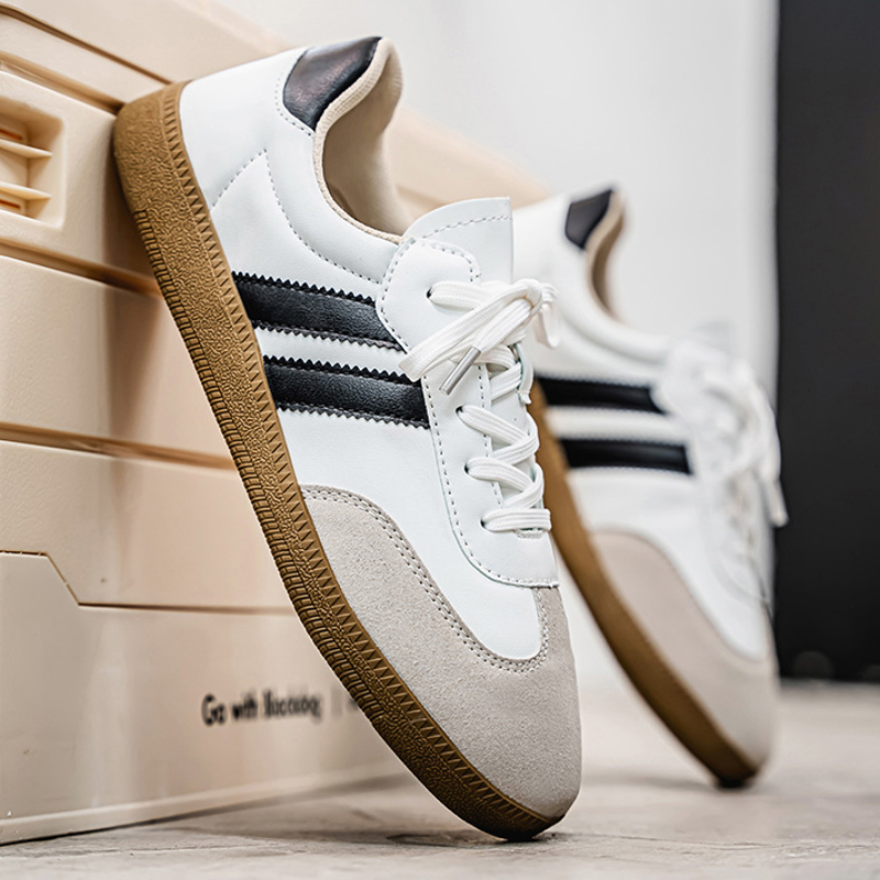 Pure Stride Genuine Leather White Sneakers