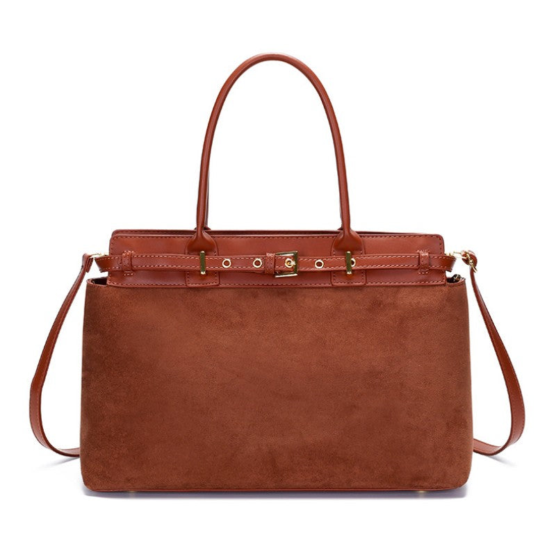 Retro Leather Buckle Handbag