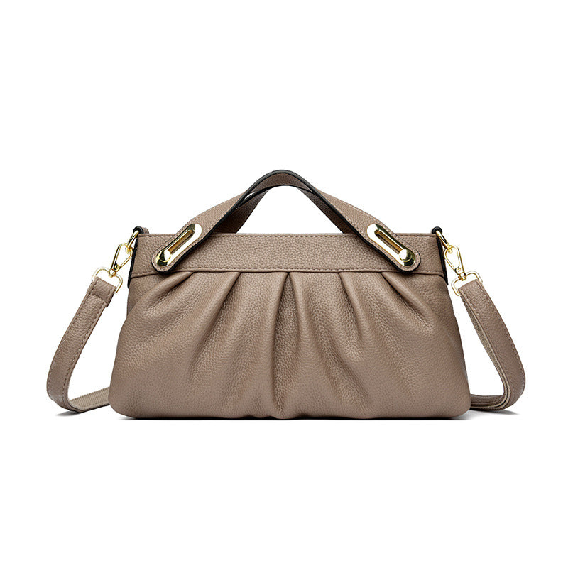 Pleated Luxe Handle Handbag