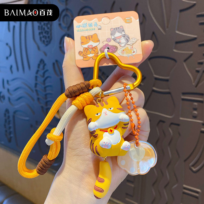 Lucky Cat Resin Bag Charm