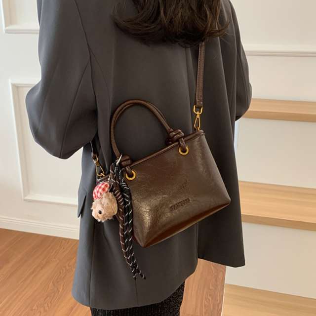 Cognac Vintage Frame Satchel Handbag