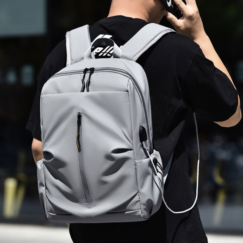 Men's Minimalist Water-Resistant Tech Backpack