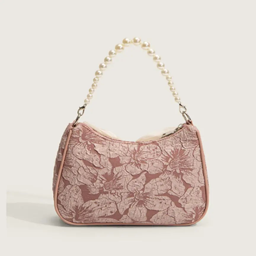 Pearl Bow Elegance Shoulder Bag