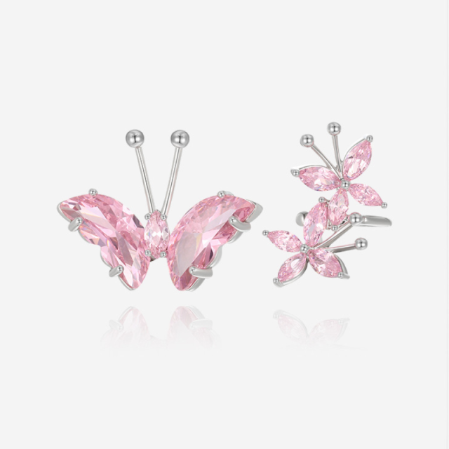 Pink Sweet & Cool Spicy Girl Stud Earrings